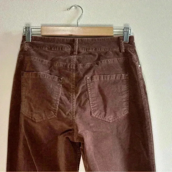 Peruvian Connection Stretchy Velveteen Boot Cut Pants Pecan Brown Women’s Size 4 - Picture 8 of 14